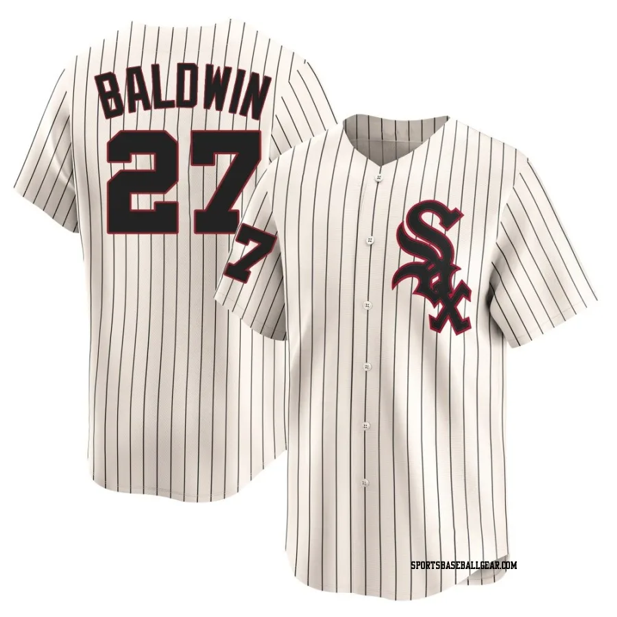 Brooks Baldwin Men's Chicago White Sox Cream Limited Throwback Cooperstown Jersey