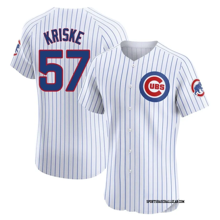 Brooks Kriske Men's Chicago Cubs White Elite Home Jersey