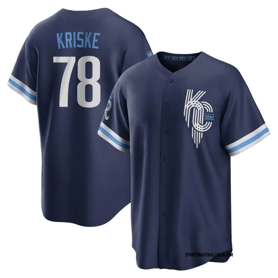 Brooks Kriske Men's Kansas City Royals Navy Replica 2022 City Connect Jersey