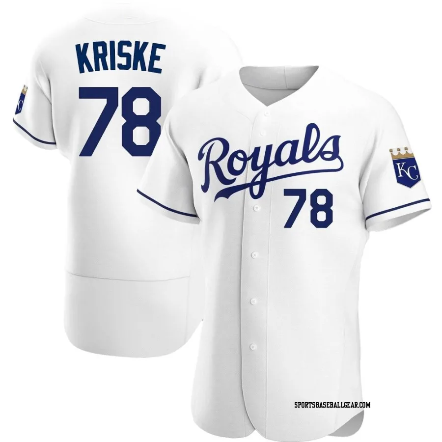Brooks Kriske Men's Kansas City Royals White Authentic Home Jersey