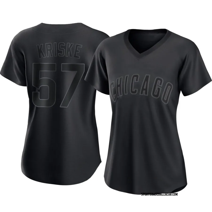 Brooks Kriske Women's Chicago Cubs Black Replica Pitch Fashion Jersey