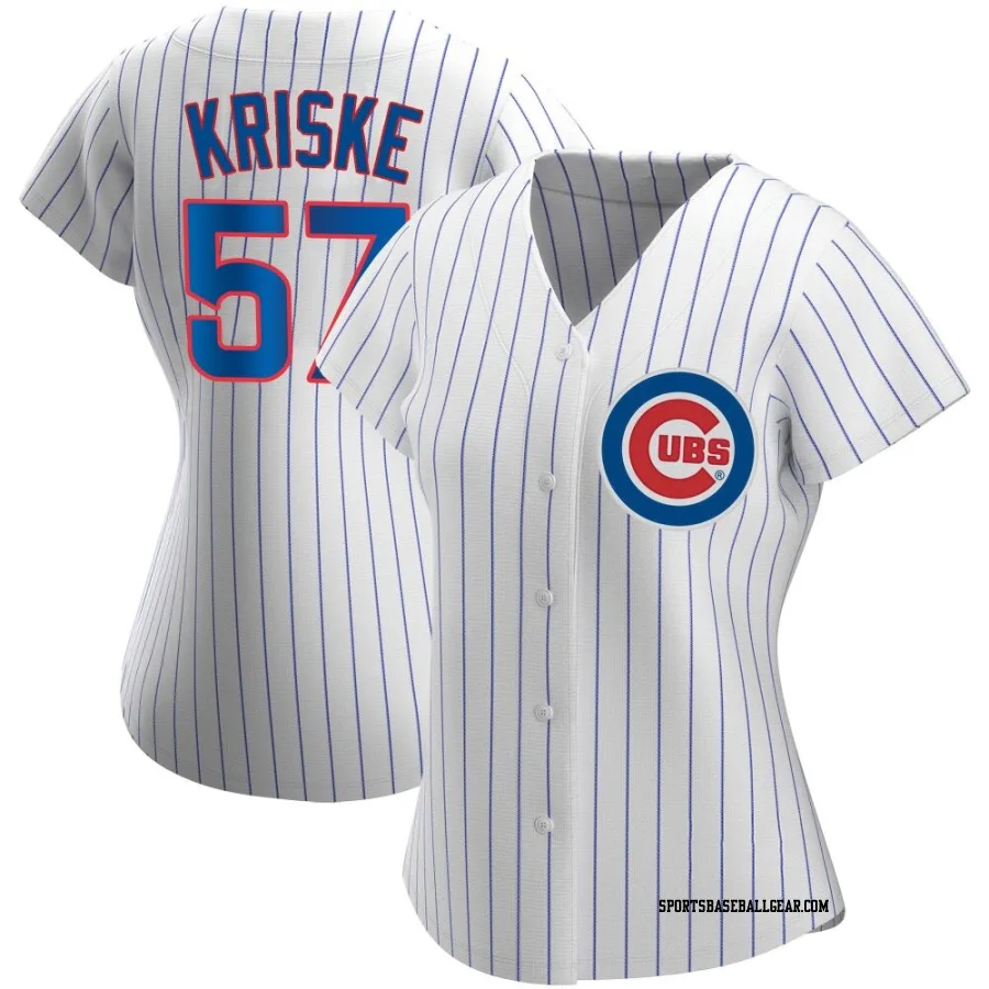 Brooks Kriske Women's Chicago Cubs White Authentic Home Jersey