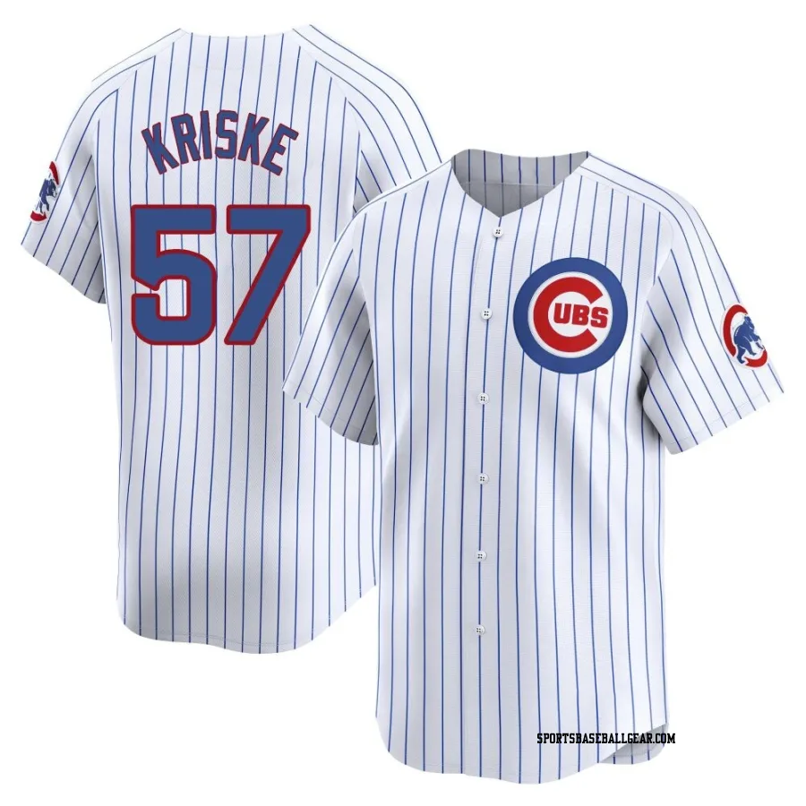 Brooks Kriske Youth Chicago Cubs White Limited Home Jersey