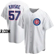 Brooks Kriske Youth Chicago Cubs White Replica Home Jersey