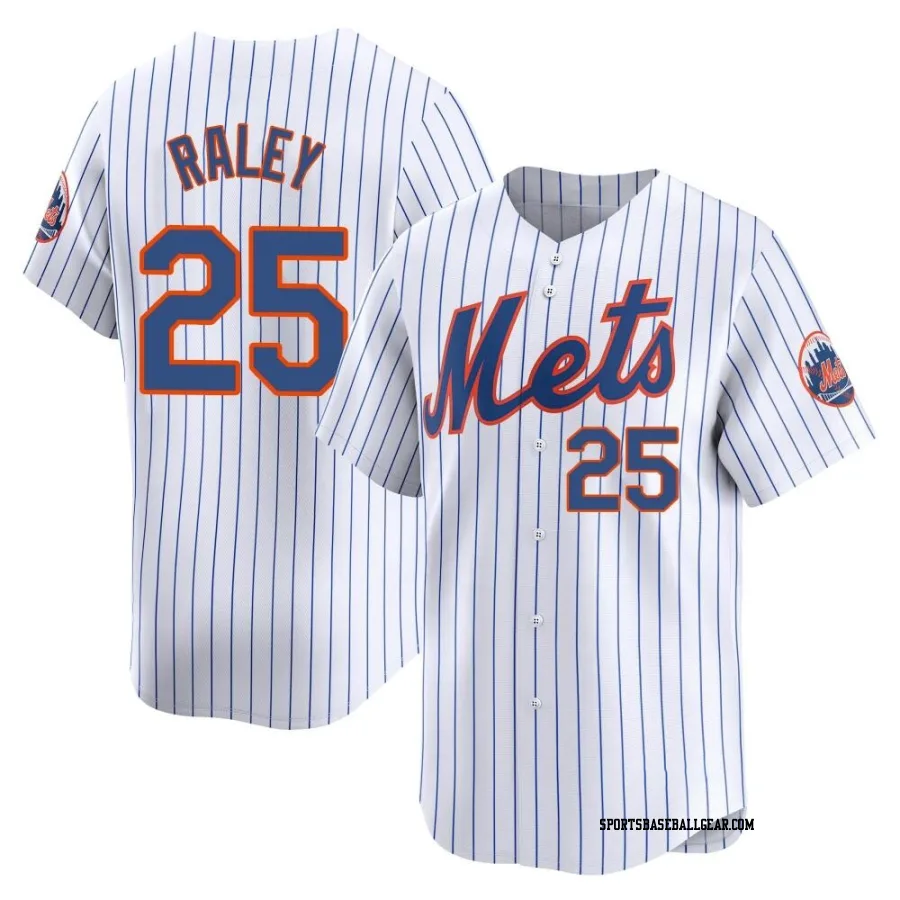 Brooks Raley Men's New York Mets White Limited Home Jersey