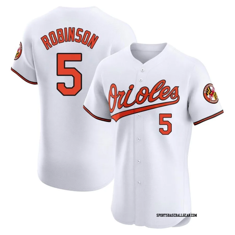 Brooks Robinson Men's Baltimore Orioles White Elite Home Jersey