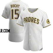 Bruce Bochy Men's San Diego Padres White/Brown Authentic Home Jersey