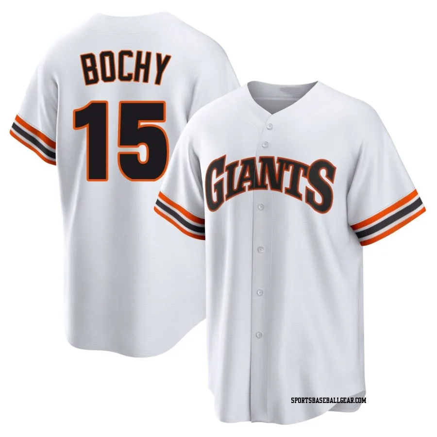 Bruce Bochy Men's San Francisco Giants White Limited Throwback Cooperstown Collection Jersey