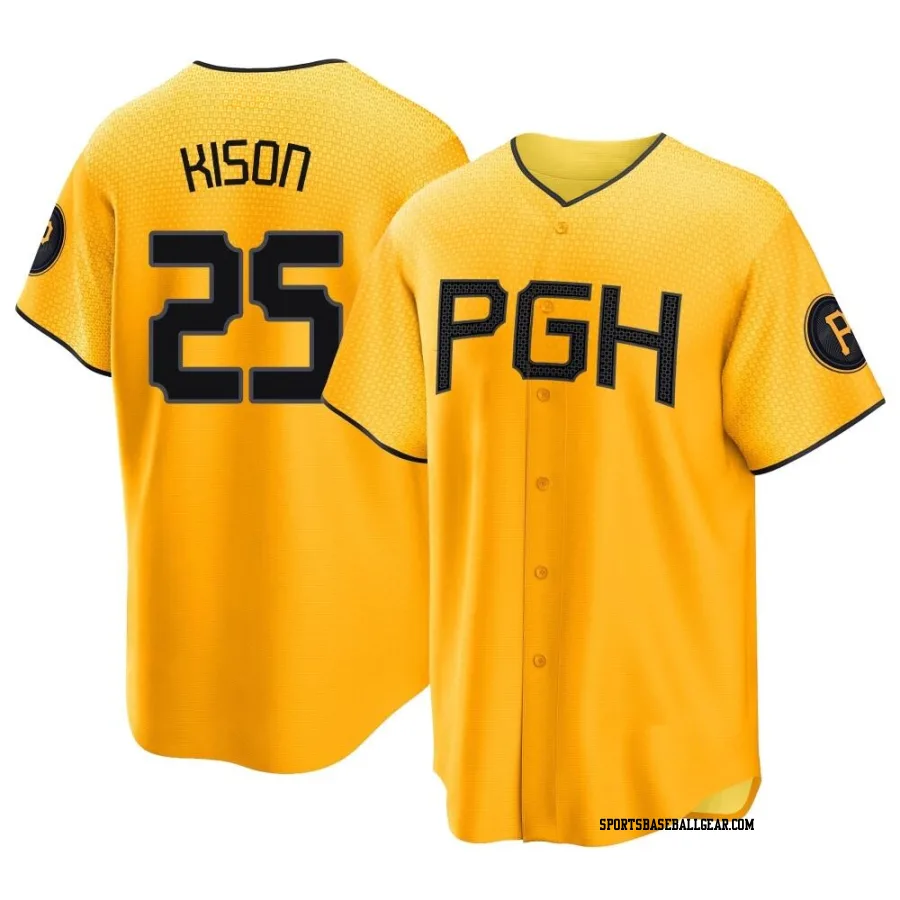 Bruce Kison Youth Pittsburgh Pirates Gold Replica 2023 City Connect Jersey