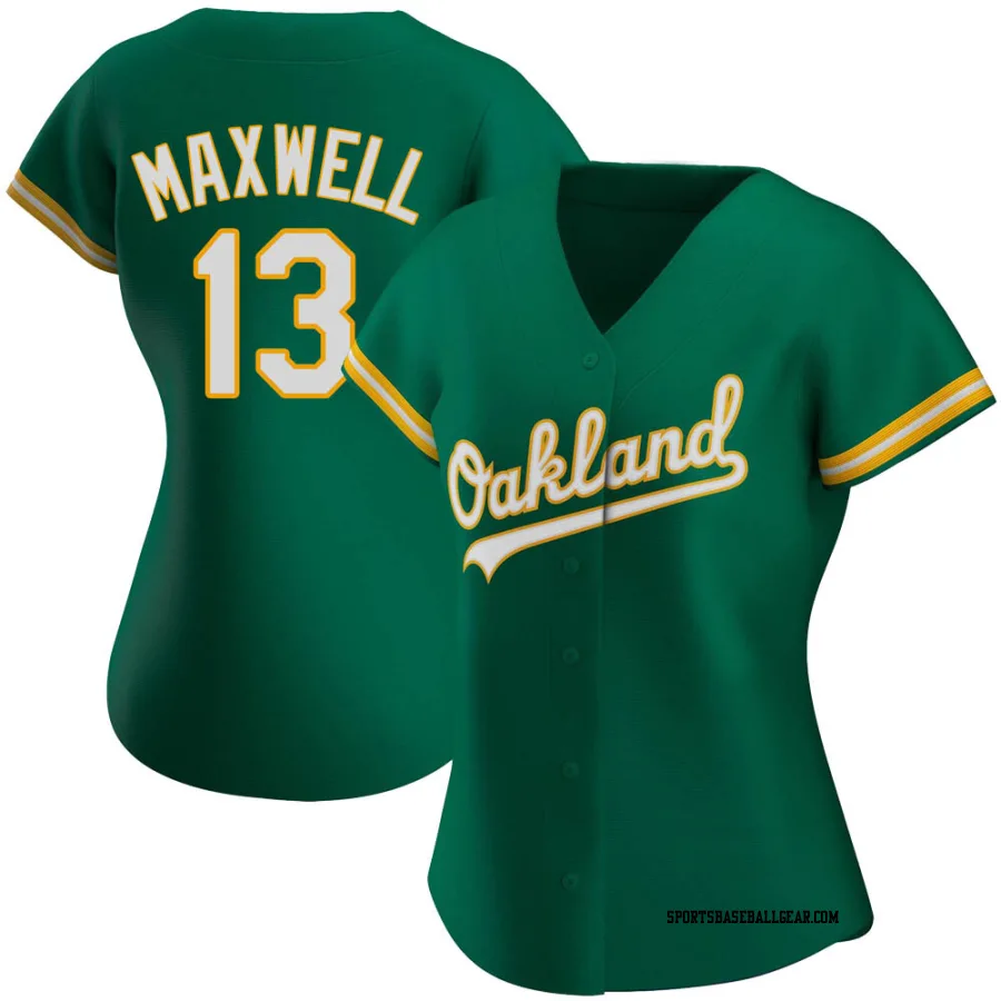 Bruce Maxwell Women's Oakland Athletics Green Authentic Kelly Alternate Jersey