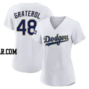 Brusdar Graterol Women's Los Angeles Dodgers White/Gold Authentic 2021 Gold Program Player Jersey