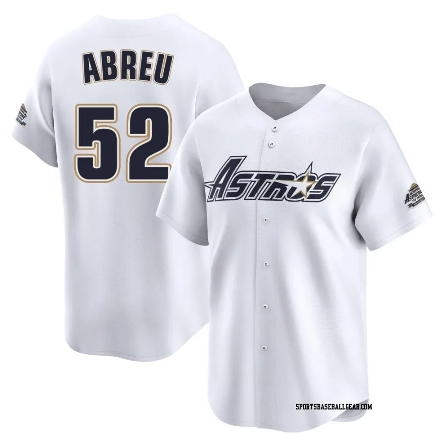 Bryan Abreu Youth Houston Astros White Limited Throwback Cooperstown Collection Jersey