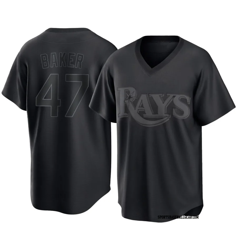 Bryan Baker Men's Tampa Bay Rays Black Replica Pitch Fashion Jersey
