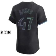 Bryan Baker Men's Tampa Bay Rays Charcoal Elite 2024 City Connect Jersey
