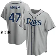 Bryan Baker Men's Tampa Bay Rays Gray Replica Road Jersey