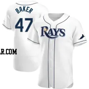 Bryan Baker Men's Tampa Bay Rays White Authentic Home Jersey
