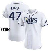 Bryan Baker Men's Tampa Bay Rays White Elite Home Jersey