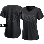 Bryan Baker Women's Tampa Bay Rays Black Authentic Pitch Fashion Jersey