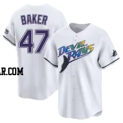 Bryan Baker Youth Tampa Bay Rays White Limited Throwback Cooperstown Jersey