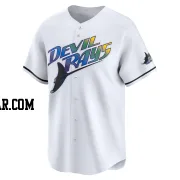 Bryan Baker Youth Tampa Bay Rays White Limited Throwback Cooperstown Jersey