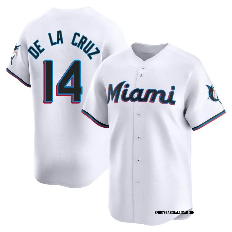Bryan De La Cruz Men's Miami Marlins White Limited Home Jersey