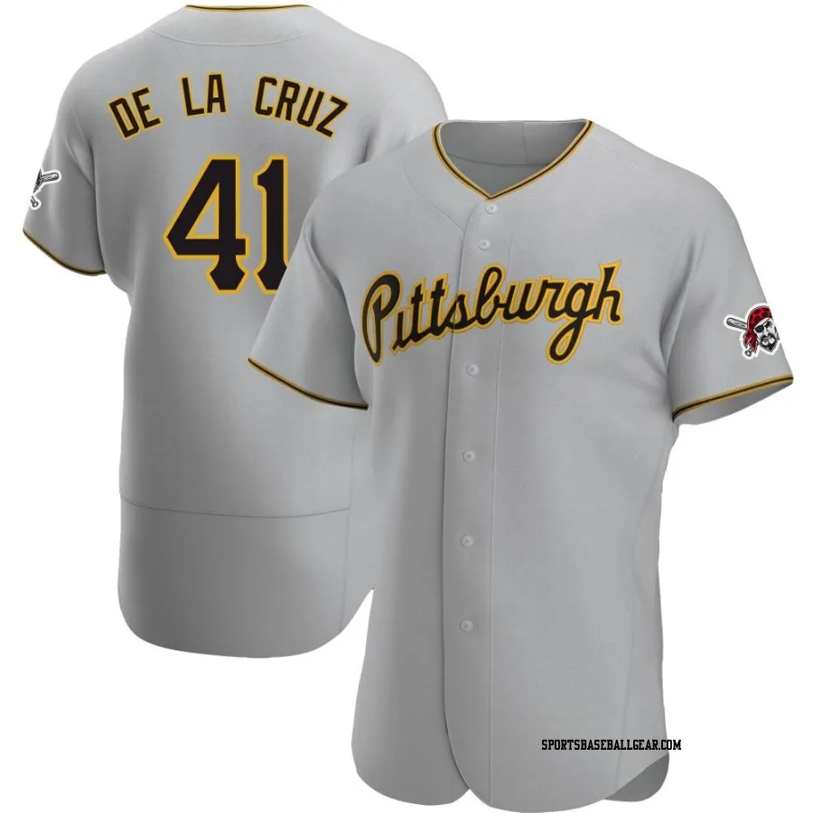 Bryan De La Cruz Men's Pittsburgh Pirates Gray Authentic Road Jersey