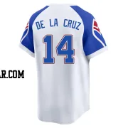 Bryan De La Cruz Youth Atlanta Braves White Limited Throwback Cooperstown Collection Jersey