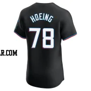 Bryan Hoeing Men's Miami Marlins Black Elite Alternate Vapor Premier Jersey