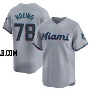 Bryan Hoeing Men's Miami Marlins Gray Limited Road Jersey