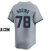 Bryan Hoeing Men's Miami Marlins Gray Limited Road Jersey