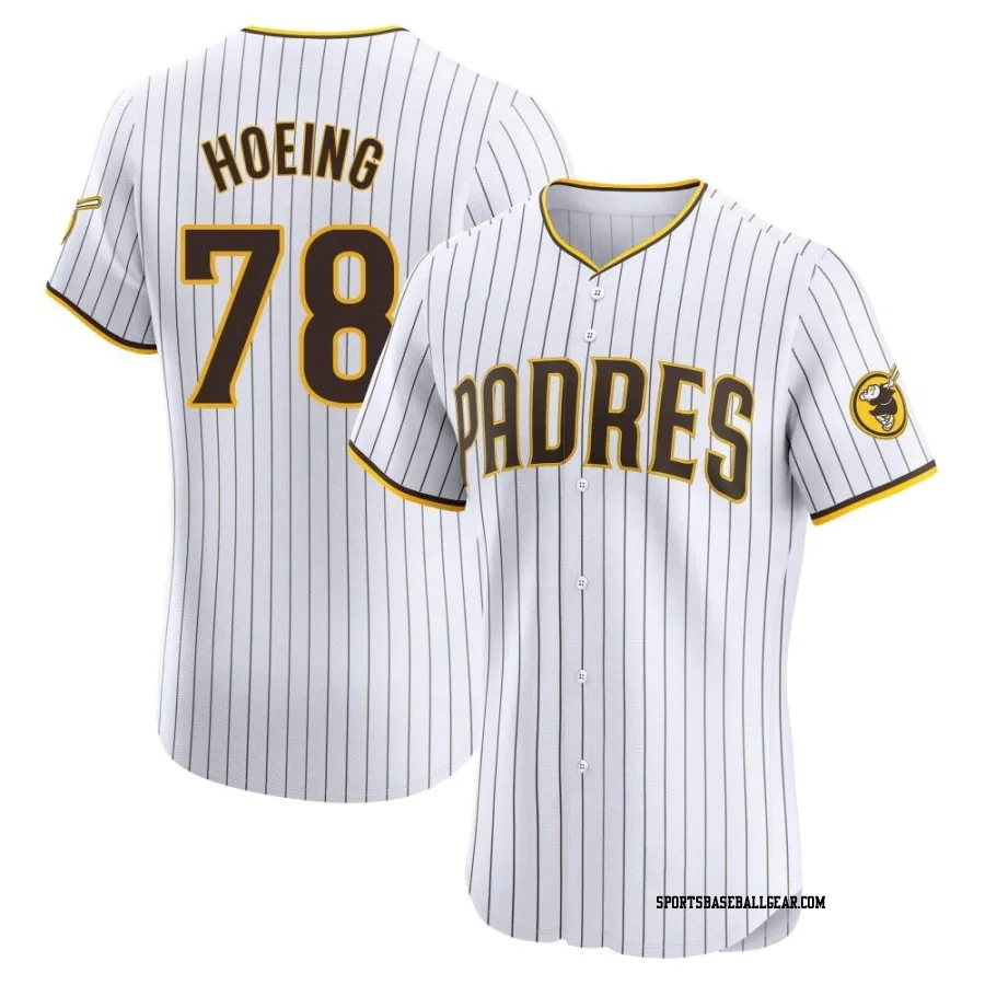Bryan Hoeing Men's San Diego Padres White Elite Home Jersey