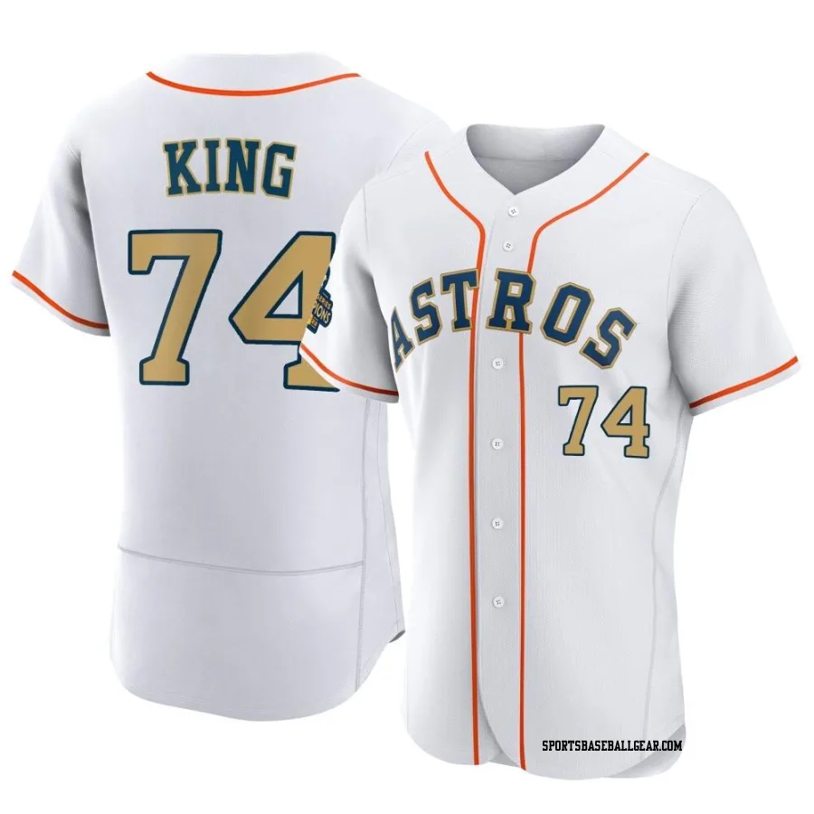 Bryan King Men's Houston Astros Gold Authentic White 2023 Collection Jersey
