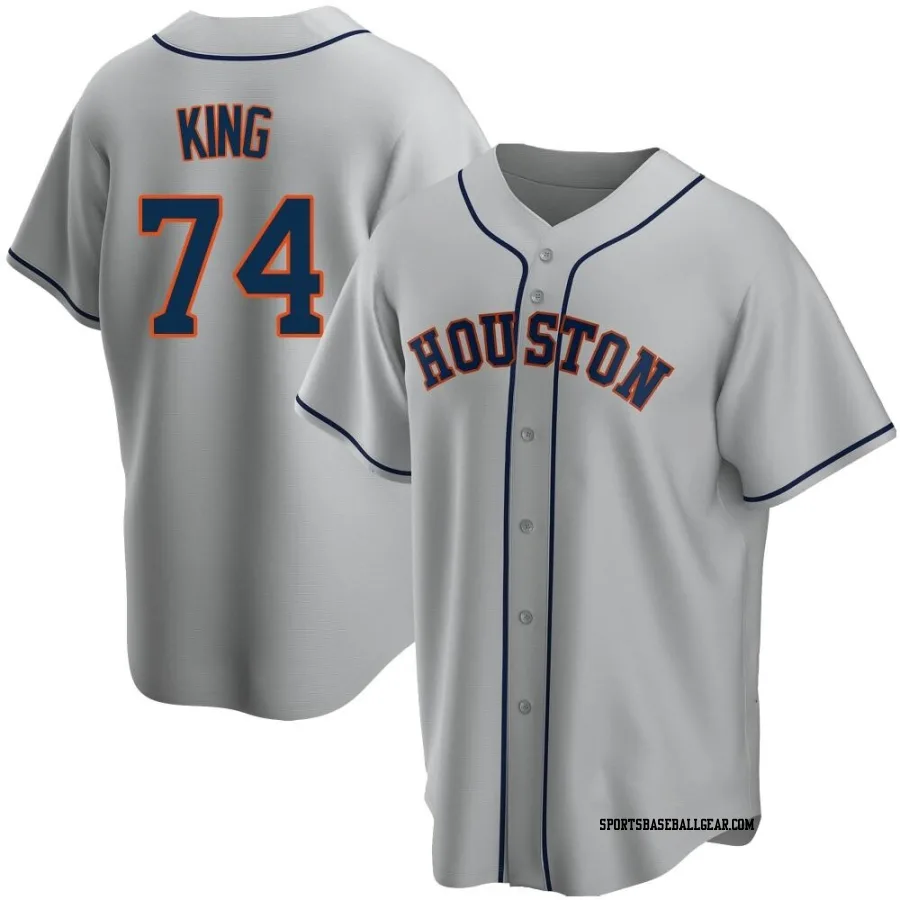 Bryan King Men's Houston Astros Gray Replica Road Jersey