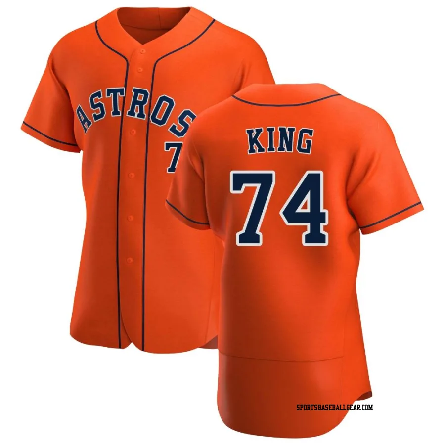 Bryan King Men's Houston Astros Orange Authentic Alternate Jersey