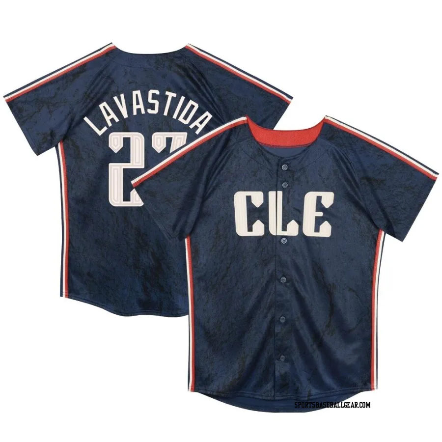 Bryan Lavastida Toddler Cleveland Guardians Navy Limited Preschool & 2024 City Connect Jersey