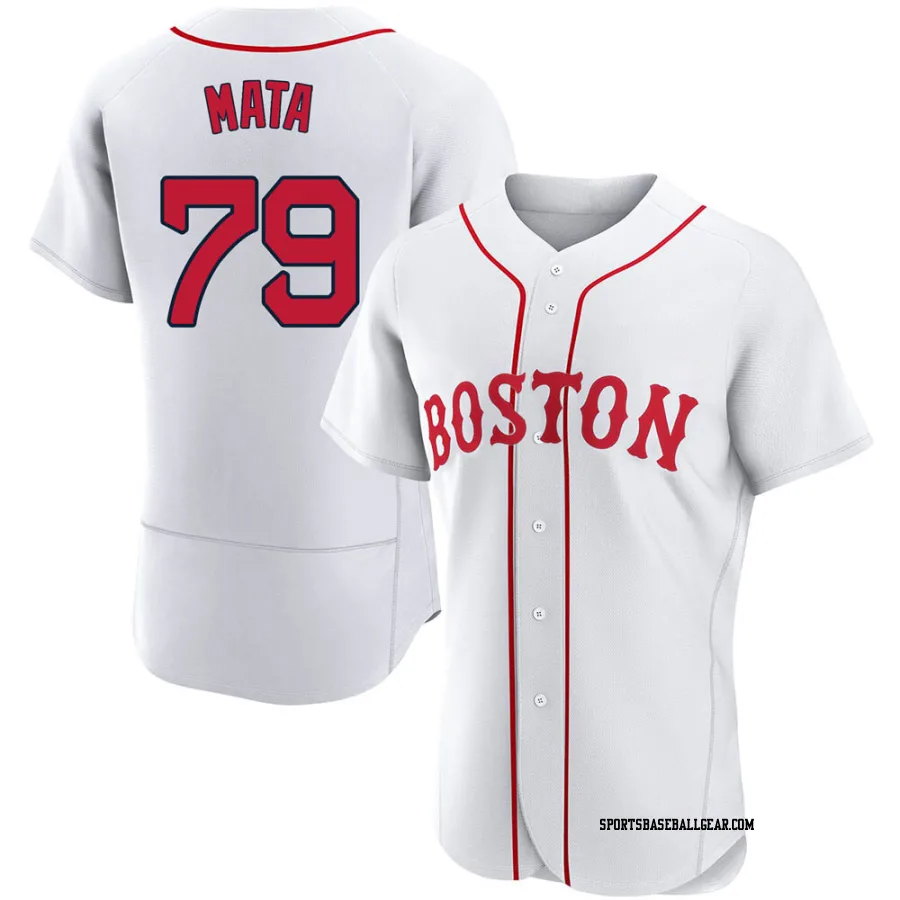 Bryan Mata Men's Boston Red Sox White Authentic 2021 Patriots' Day Jersey