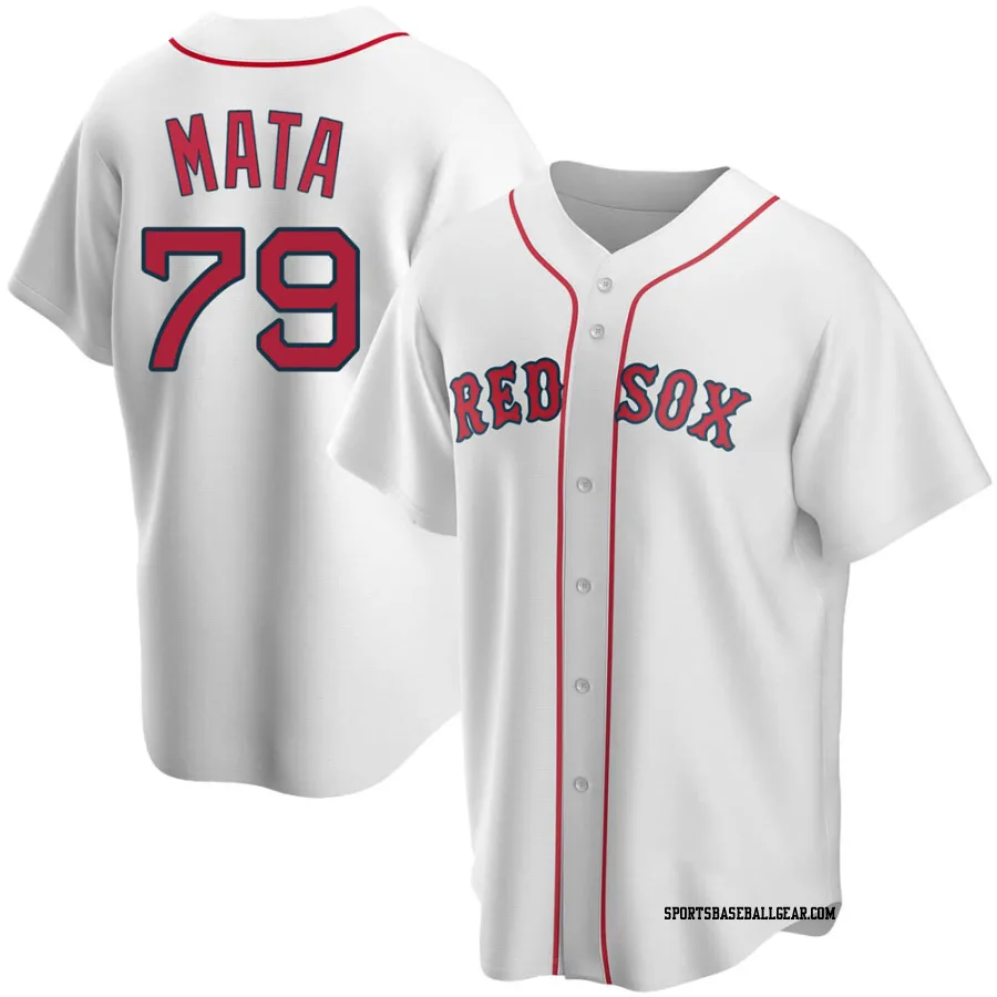 Bryan Mata Men's Boston Red Sox White Replica Home Jersey