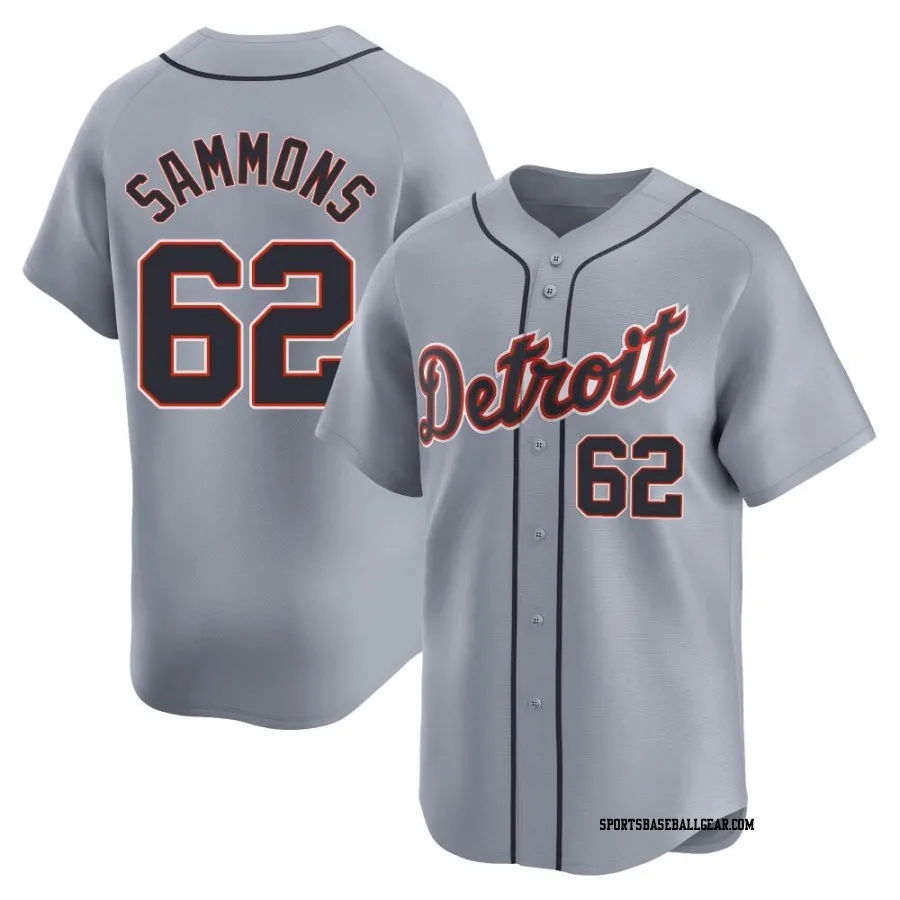 Bryan Sammons Men's Detroit Tigers Gray Limited Road Jersey