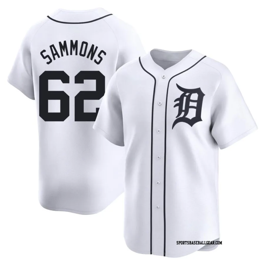 Bryan Sammons Men's Detroit Tigers White Limited Home Jersey