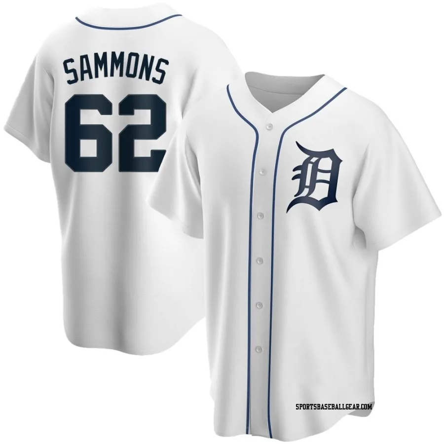 Bryan Sammons Youth Detroit Tigers White Replica Home Jersey