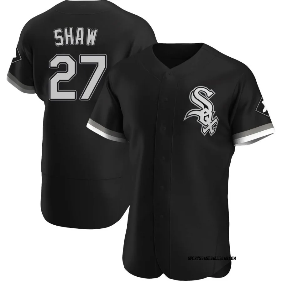 Bryan Shaw Men's Chicago White Sox Black Authentic Alternate Jersey