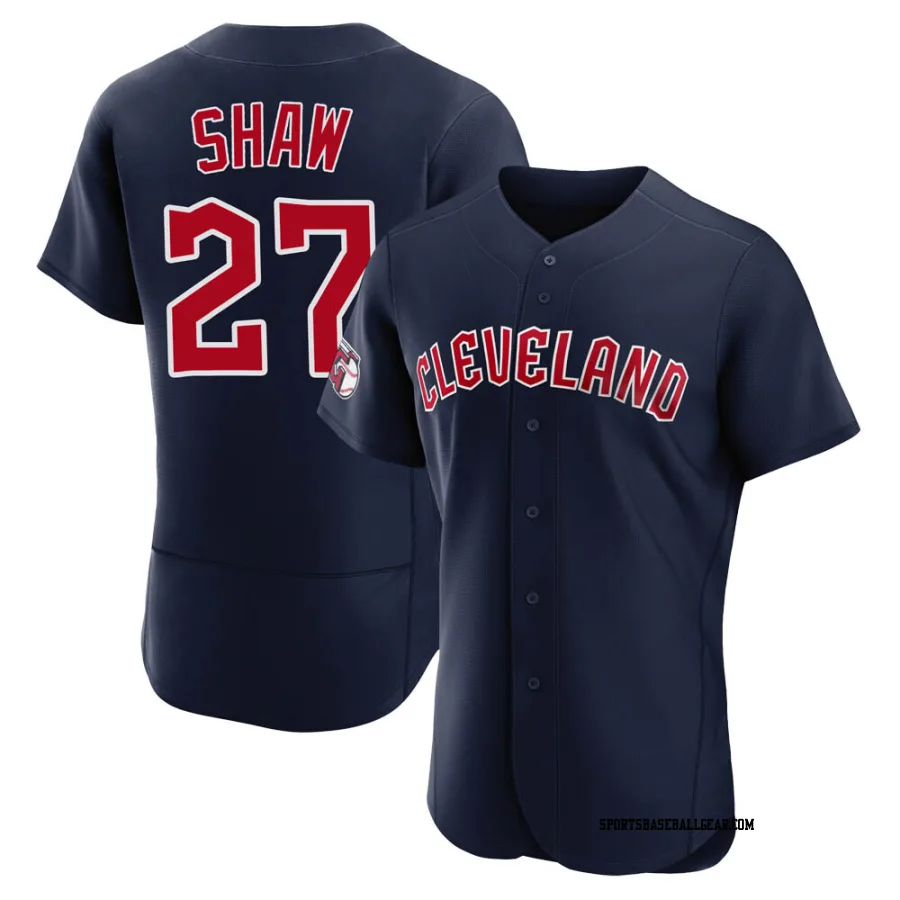 Bryan Shaw Men's Cleveland Guardians Navy Authentic Alternate Jersey