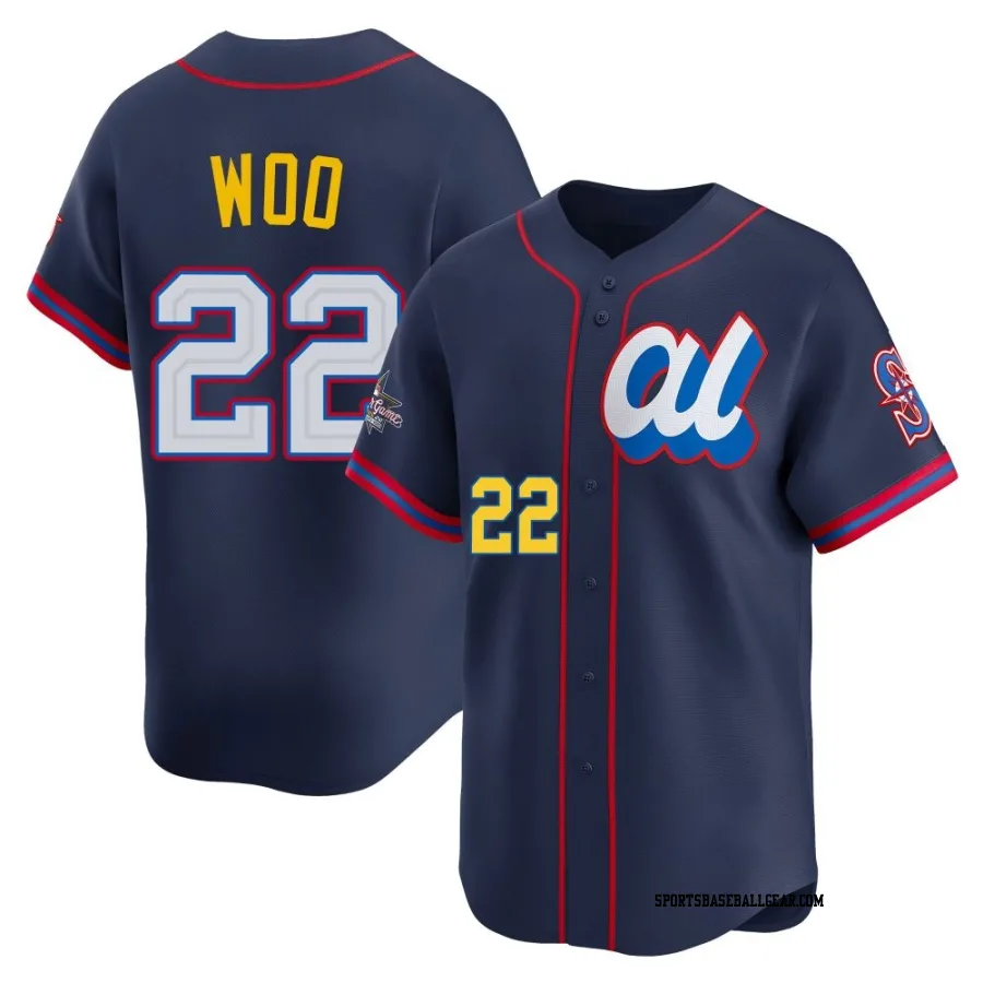 Bryan Woo Youth Seattle Mariners Navy Limited American League 2025 All-Star Edition Jersey