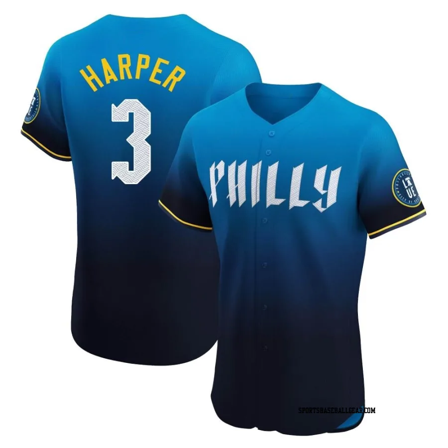 Bryce Harper Men's Philadelphia Phillies Blue Elite 2024 City Connect Jersey