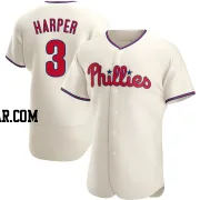 Bryce Harper Men's Philadelphia Phillies Cream Authentic Alternate Jersey