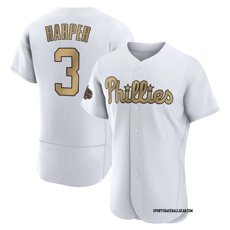 Bryce Harper Men's Philadelphia Phillies White Game Authentic 2022 All-Star Jersey