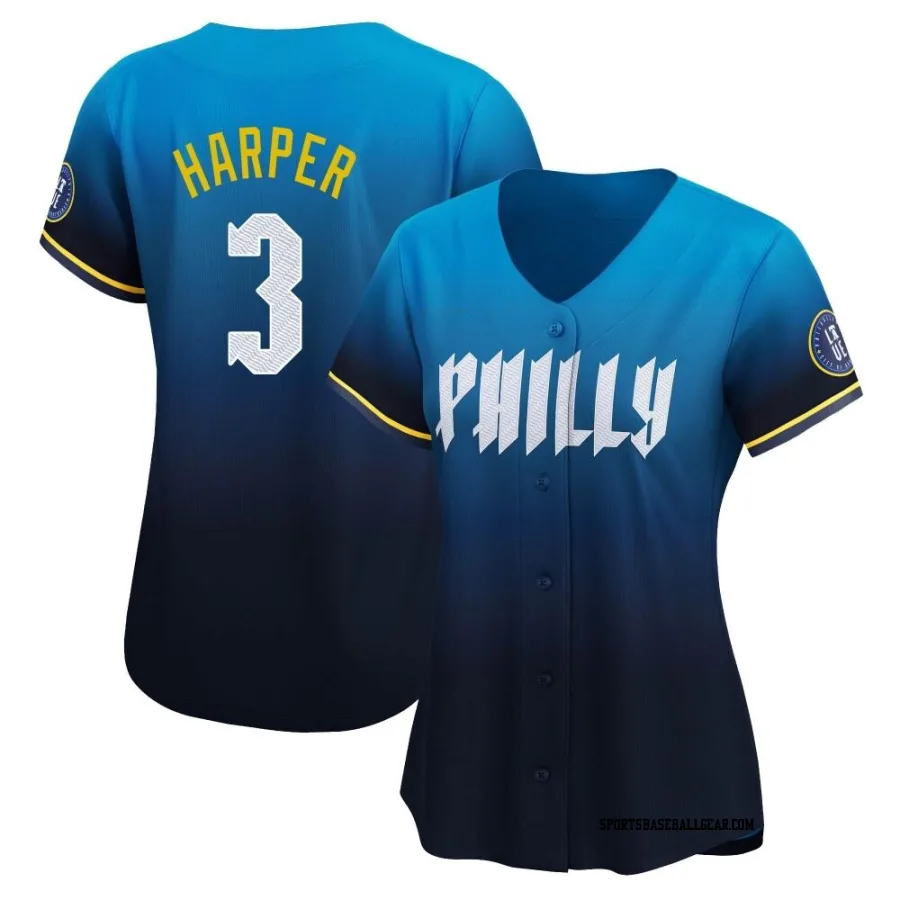 Bryce Harper Women's Philadelphia Phillies Blue Limited 2024 City Connect Jersey