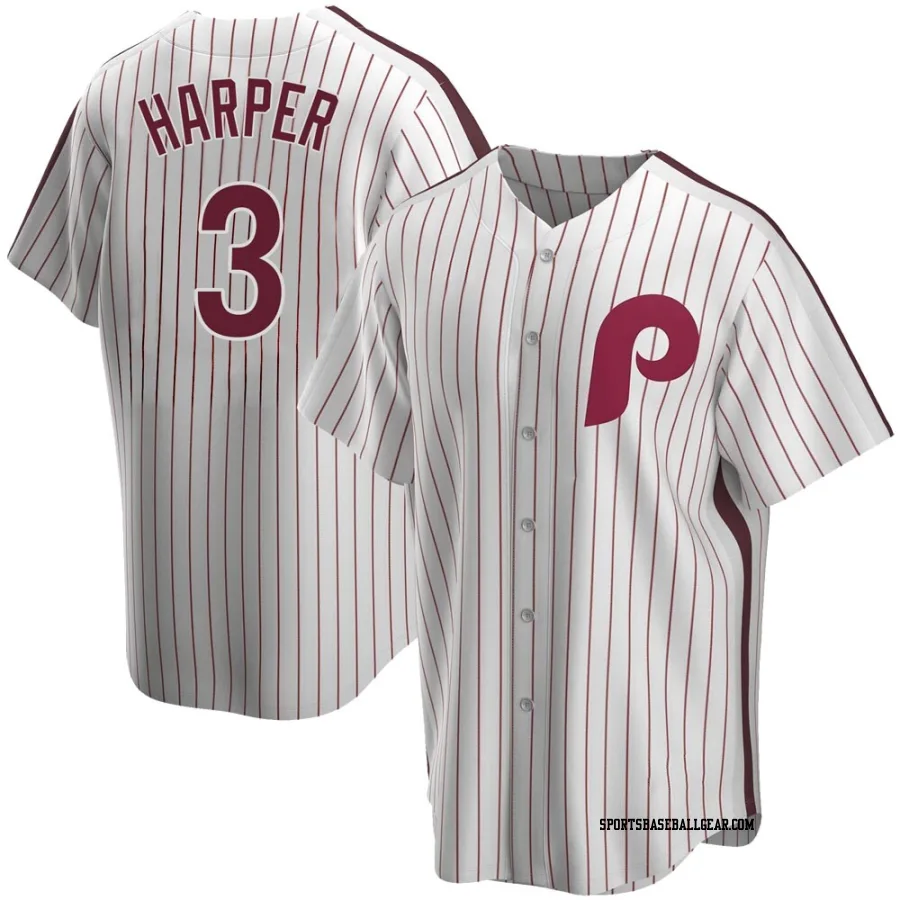 Bryce Harper Youth Philadelphia Phillies White Replica Home Cooperstown Collection Jersey