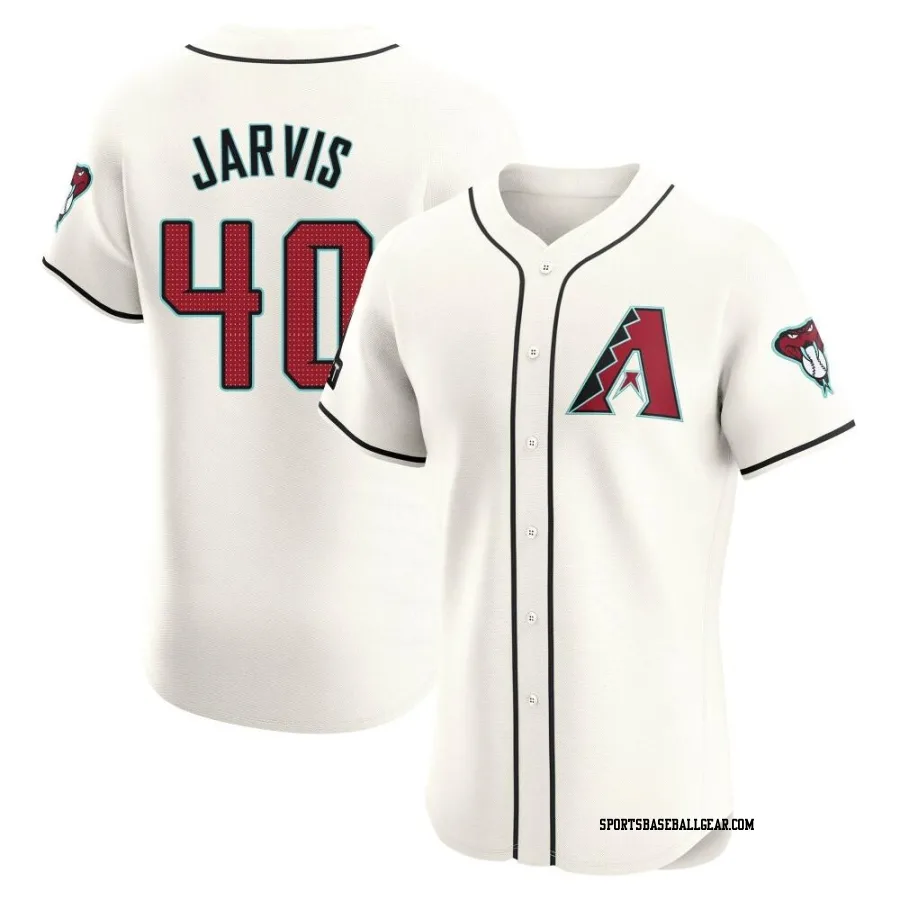 Bryce Jarvis Men's Arizona Diamondbacks Cream Elite Home Patch Jersey
