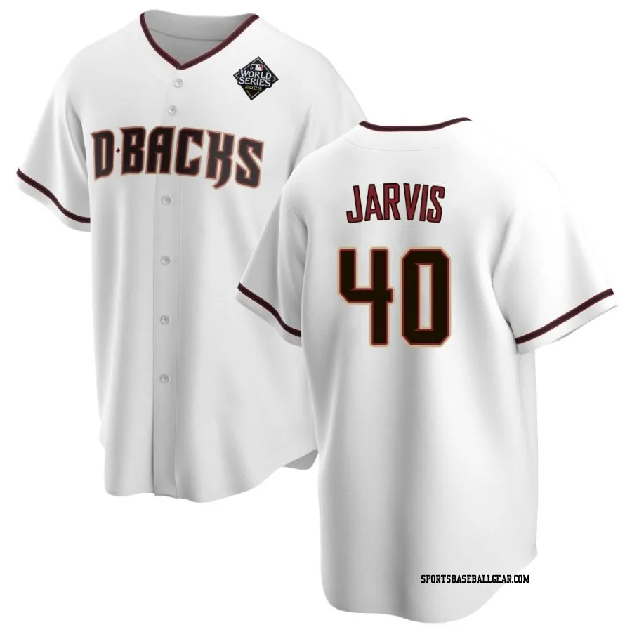 Bryce Jarvis Men's Arizona Diamondbacks White Replica Home 2023 World Series Jersey